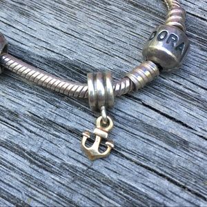 Retired 14k Gold and Silver Pandora Charm